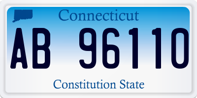 CT license plate AB96110