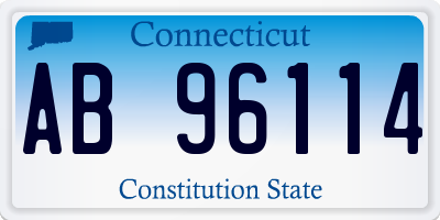 CT license plate AB96114