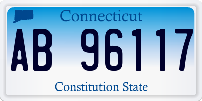 CT license plate AB96117