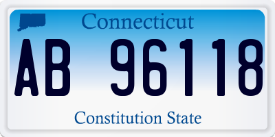 CT license plate AB96118