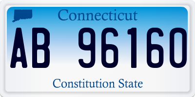 CT license plate AB96160