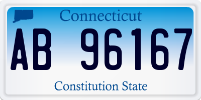 CT license plate AB96167
