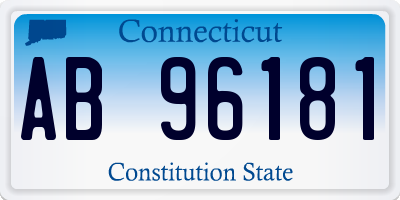 CT license plate AB96181