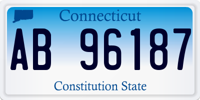 CT license plate AB96187