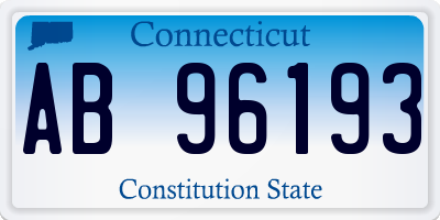 CT license plate AB96193