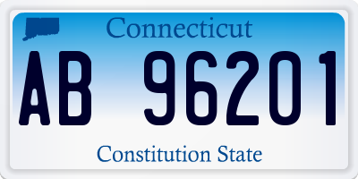 CT license plate AB96201