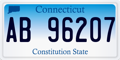 CT license plate AB96207