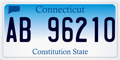 CT license plate AB96210