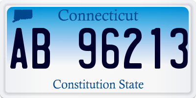 CT license plate AB96213