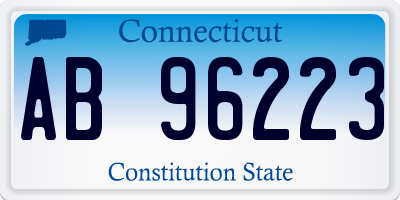 CT license plate AB96223