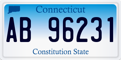 CT license plate AB96231