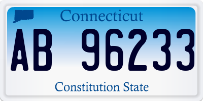 CT license plate AB96233