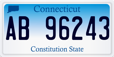 CT license plate AB96243