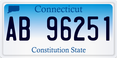 CT license plate AB96251