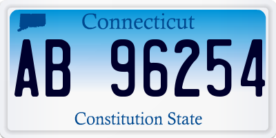 CT license plate AB96254