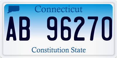 CT license plate AB96270