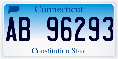 CT license plate AB96293