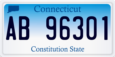 CT license plate AB96301