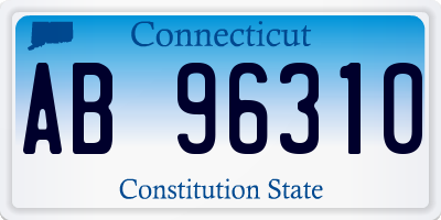 CT license plate AB96310