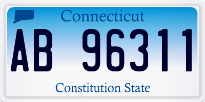 CT license plate AB96311