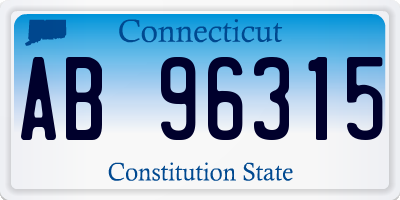 CT license plate AB96315