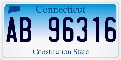 CT license plate AB96316