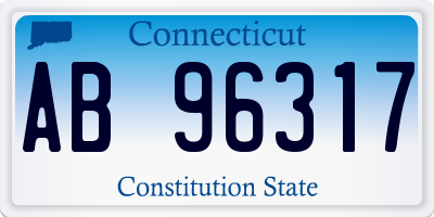 CT license plate AB96317