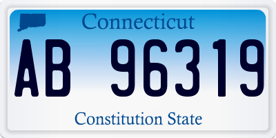 CT license plate AB96319