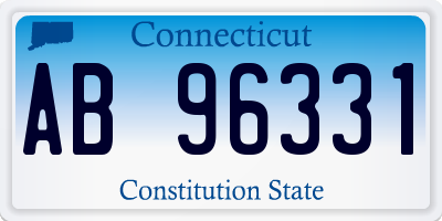 CT license plate AB96331