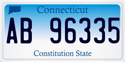 CT license plate AB96335