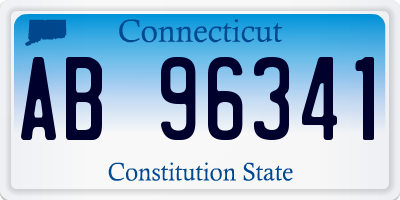 CT license plate AB96341