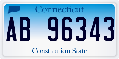 CT license plate AB96343