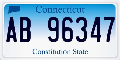 CT license plate AB96347