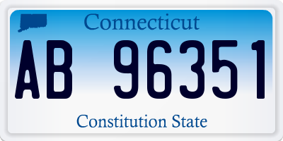 CT license plate AB96351