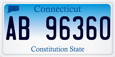 CT license plate AB96360