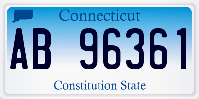 CT license plate AB96361