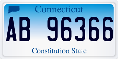 CT license plate AB96366