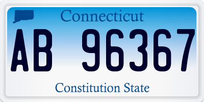 CT license plate AB96367