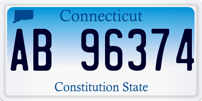 CT license plate AB96374