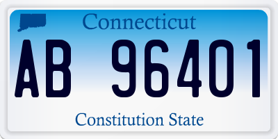 CT license plate AB96401