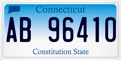 CT license plate AB96410