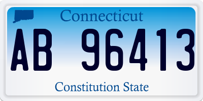 CT license plate AB96413