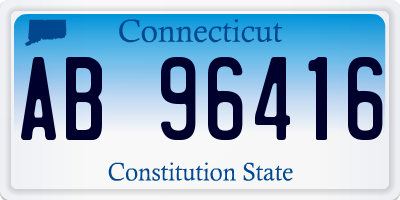 CT license plate AB96416