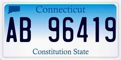 CT license plate AB96419