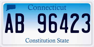 CT license plate AB96423