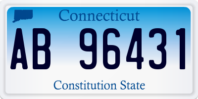 CT license plate AB96431