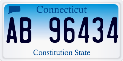 CT license plate AB96434