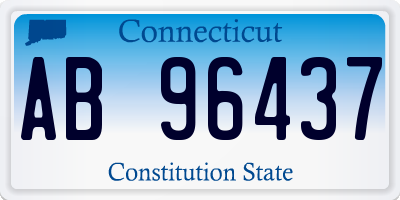 CT license plate AB96437