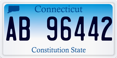 CT license plate AB96442