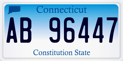 CT license plate AB96447